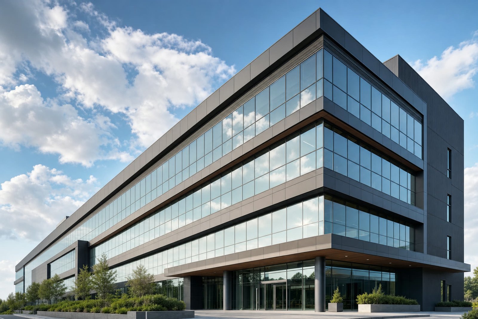 Modern commercial building exterior