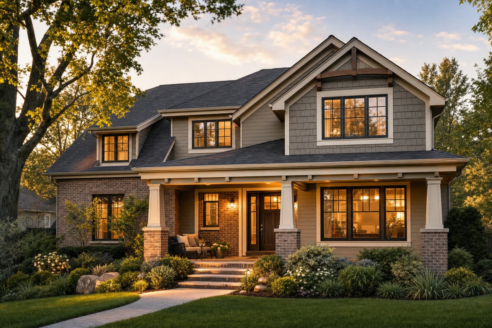 Two-story residential home exterior